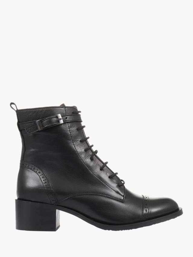 Ботильоны из кожи мэди на шнуровке Jones Bootmaker, черный