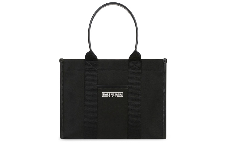 

Сумка-шопер из холщовой ткани повседневная женская черная Balenciaga