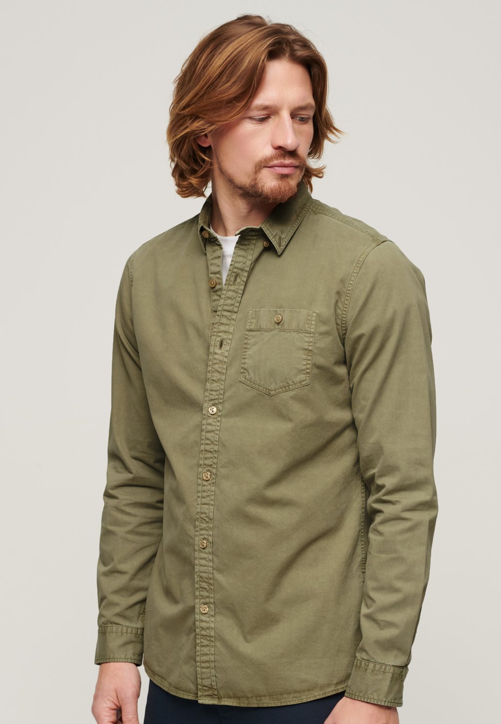 

Рубашка MERCHANT Superdry, цвет light khaki green