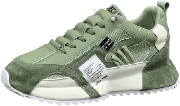 

Удобные модные платформенные кроссовки для прогулок на улице, бега и кемпинга, для всех сезонов, мужские с шнуровкой Hhhchpm, белый/зеленый