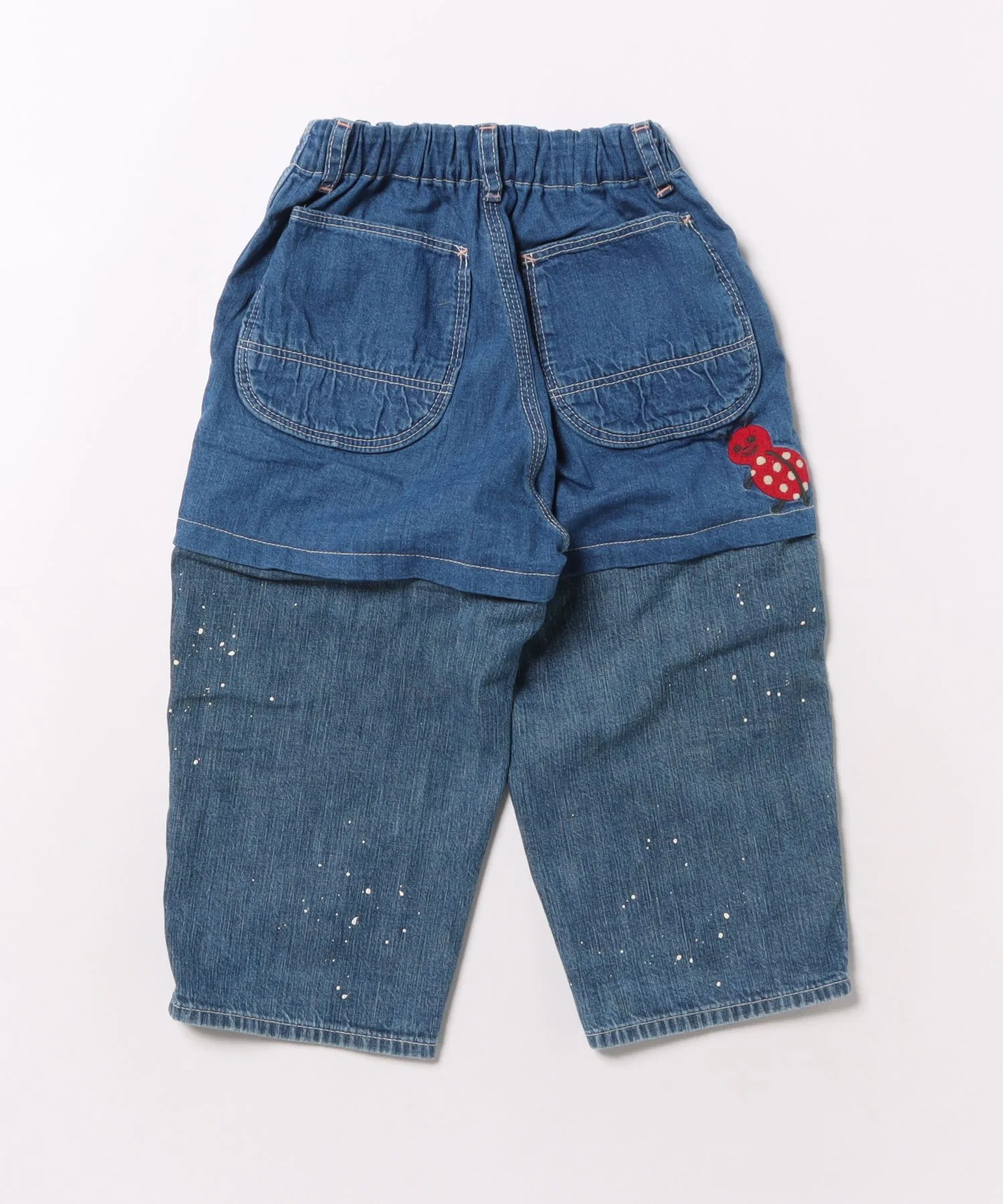 Детские брюки Denim Dungaree с дизайном, хлопковые, синие — фото 3