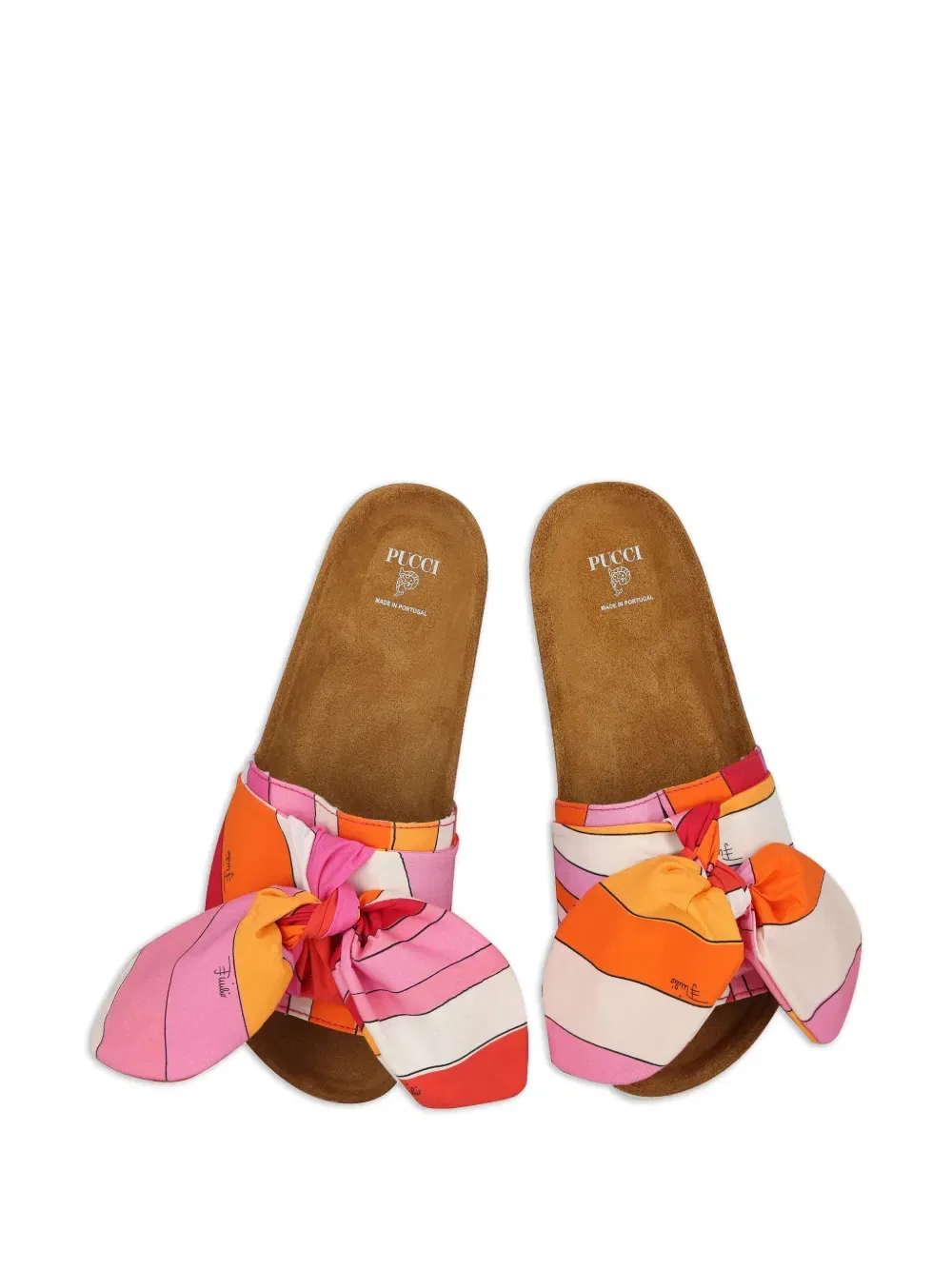 Сандалии с принтом в виде бантов Pucci Junior, розовый — фото 4