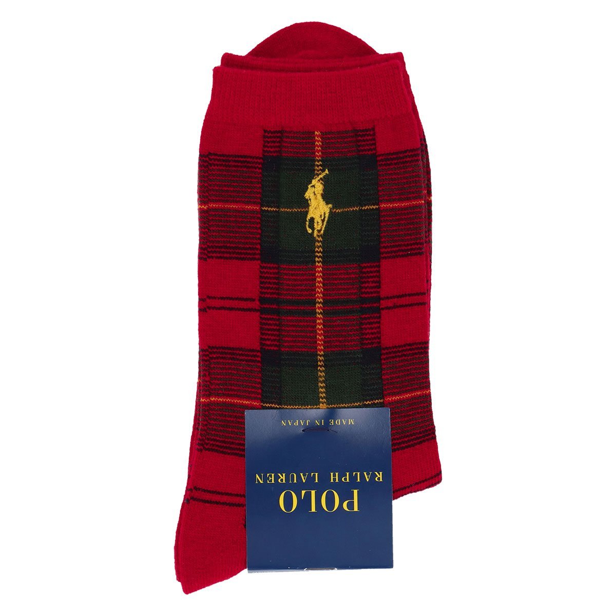 Носки из овечьей клетчатой ткани Polo Ralph Lauren, 16. Red