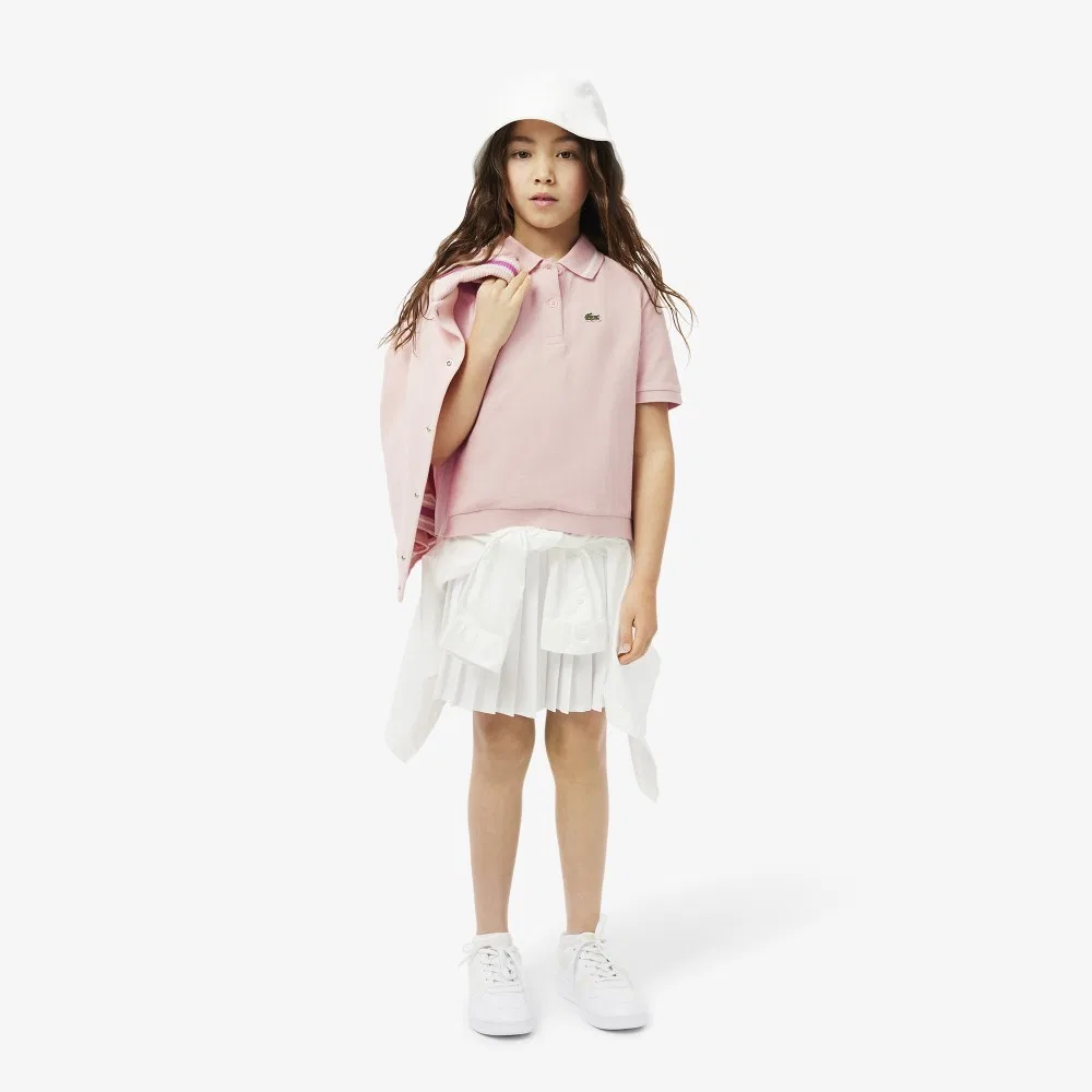 Детское поло с короткими рукавами и складками на спине от Lacoste — фото 4