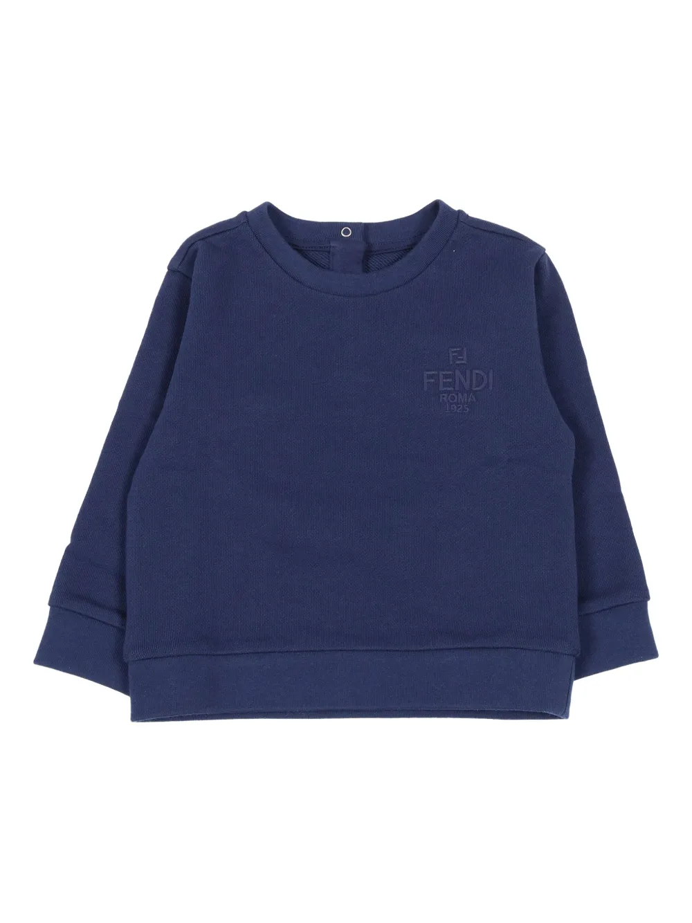 

Толстовка с вышитым логотипом FENDI KIDS, синий