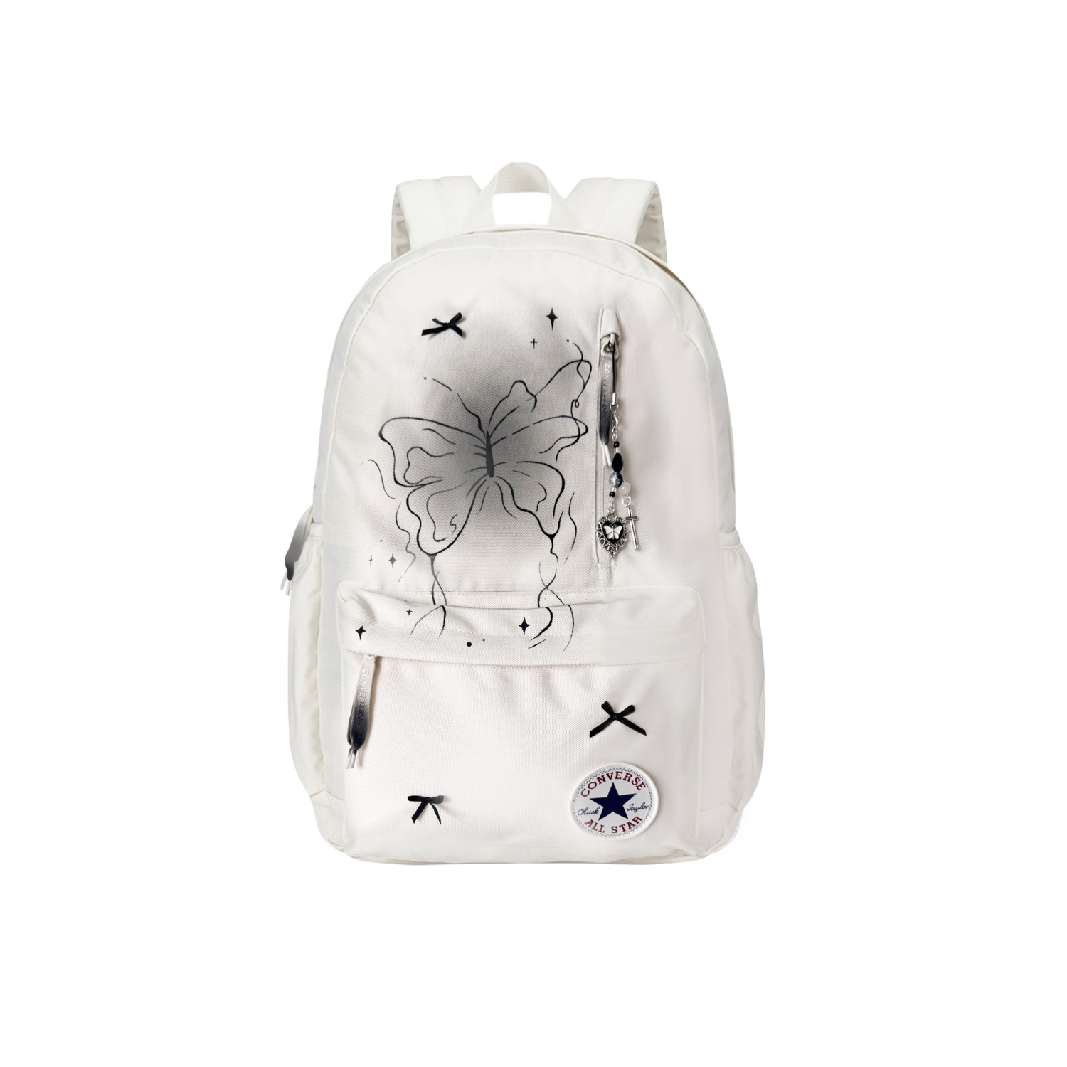 

Converse Полиэстеровый рюкзак среднего размера женский бело-розовый, Butterfly Shadow and Dream