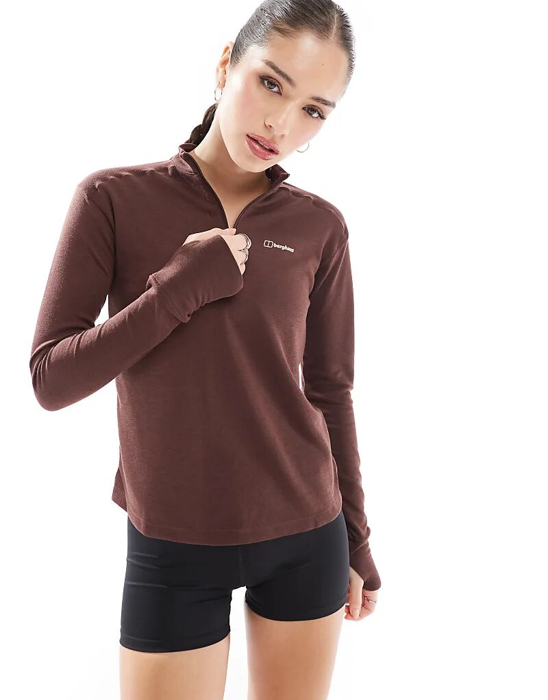 

Топ Ivyhill Half Zip в коричневом цвете Berghaus