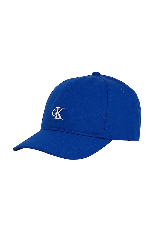 

Детская хлопковая кепка с козырьком Calvin Klein Jeans, фиолетовый