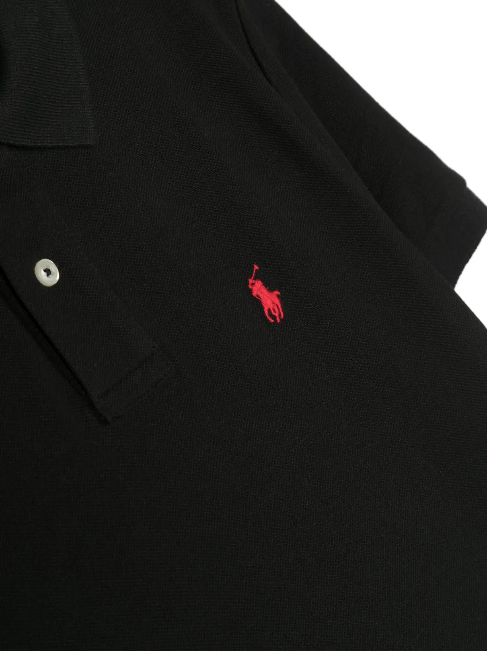 Рубашка поло с вышитым логотипом POLO RALPH LAUREN KIDS, черный — фото 3