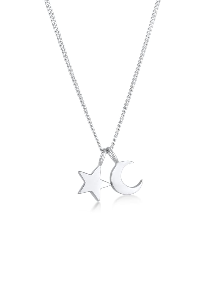 

Elli Колье из серебра 925 пробы: астронавтика, полумесяц, звезды, звезда в серебре