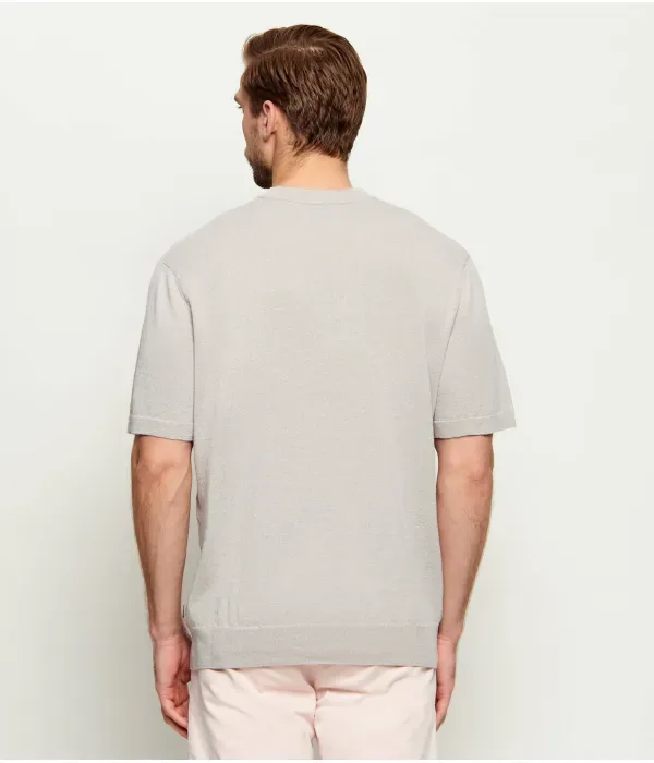 Льняной свитер Kajordino relaxed fit Boss Orange, серый — фото 3