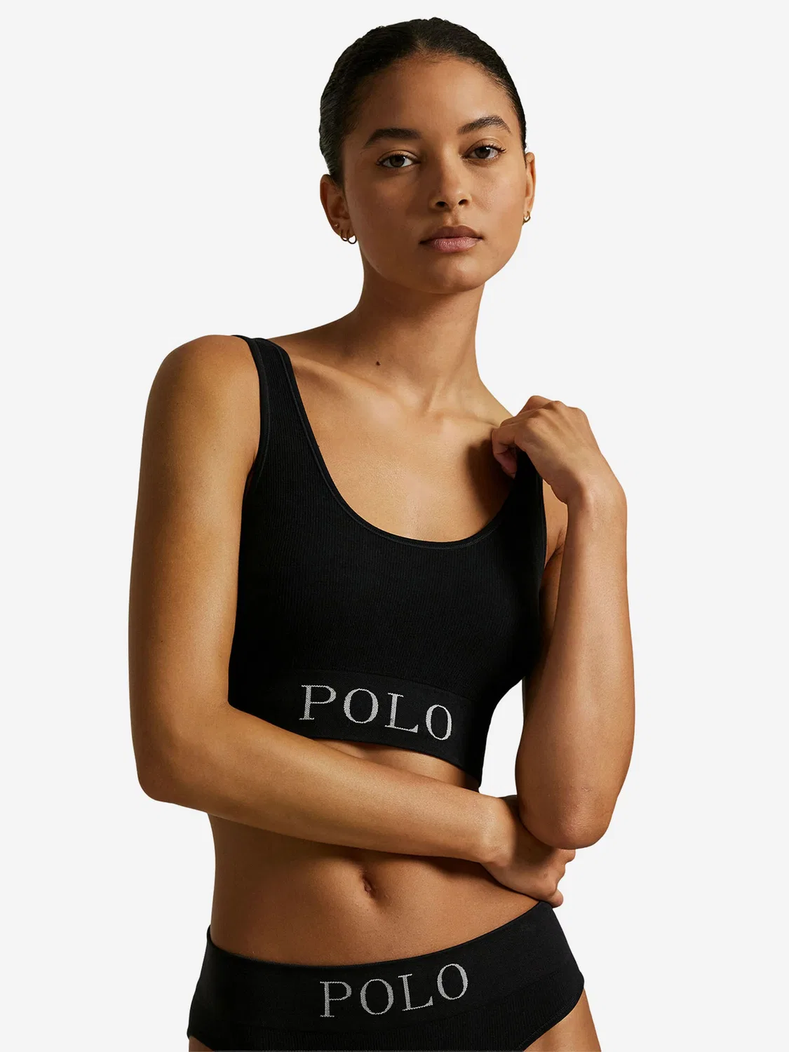 Бюстгальтер-бралетт 'Рельековый бесшовный' Polo Ralph Lauren, Black — фото 3
