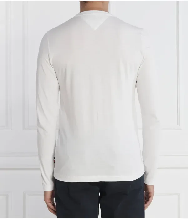 Футболка с длинным рукавом, монотип, круглая slim fit Tommy Hilfiger, белый — фото 4