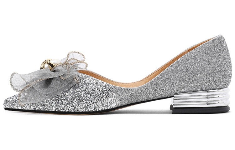Туфли женские повседневные Women's Casual Shoes Women's Low-Top Silver Cameido, серебряный