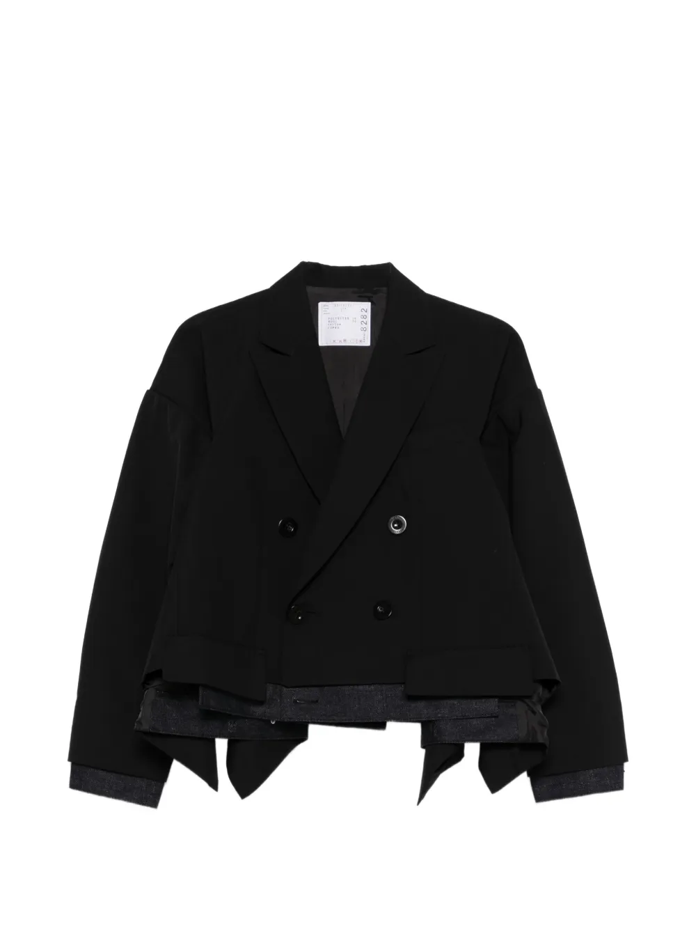 

Двубортный пиджак Sacai, черный