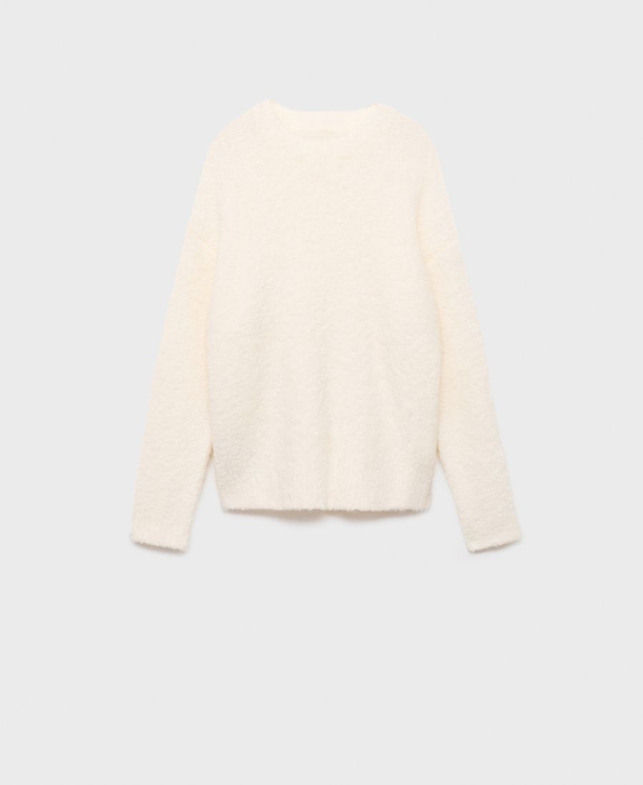 

Женский пижамный свитер с эффектом букле MANGO, Ivory White