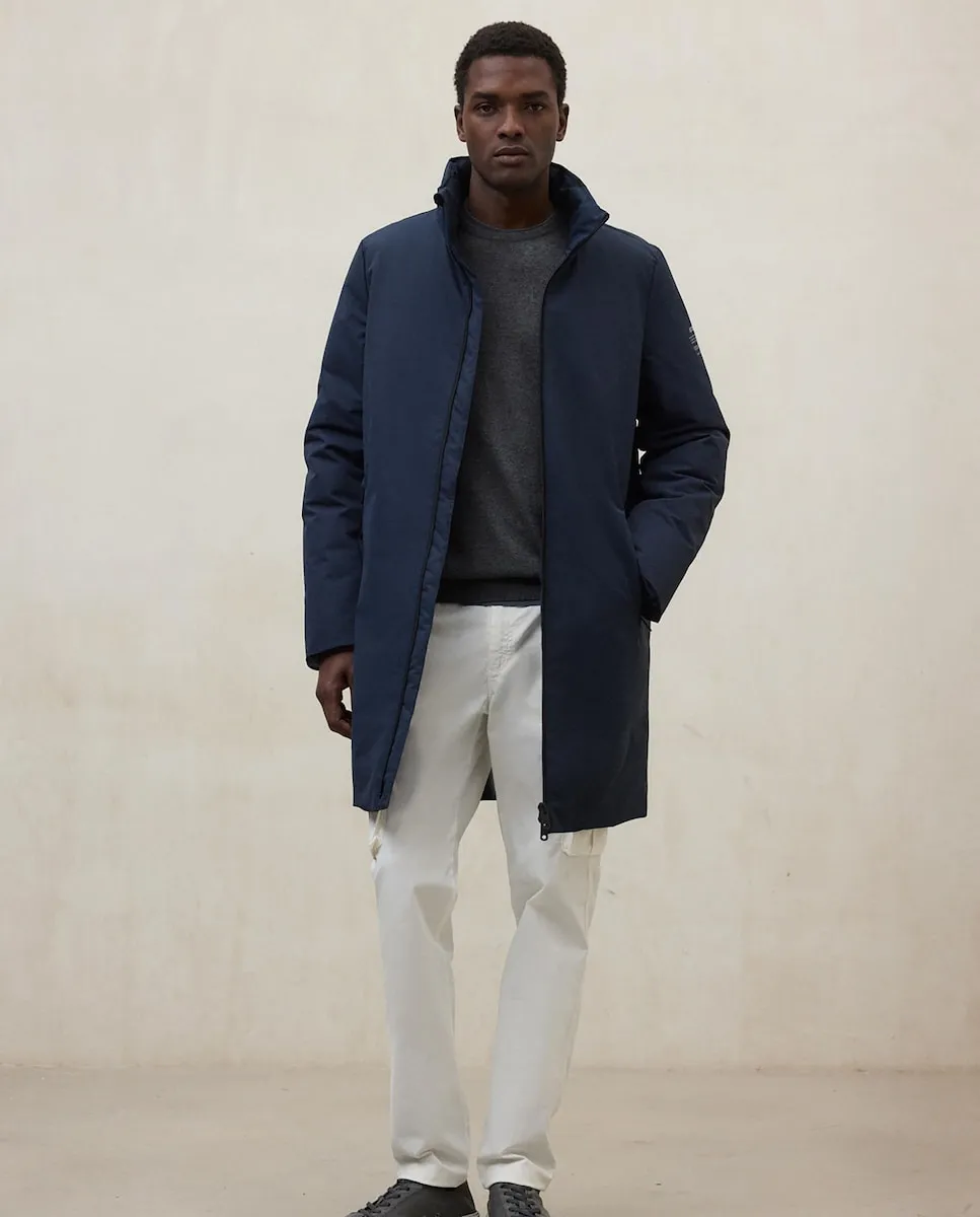 

Мужское пальто на молнии с внутренним карманом Ecoalf, темно-синий