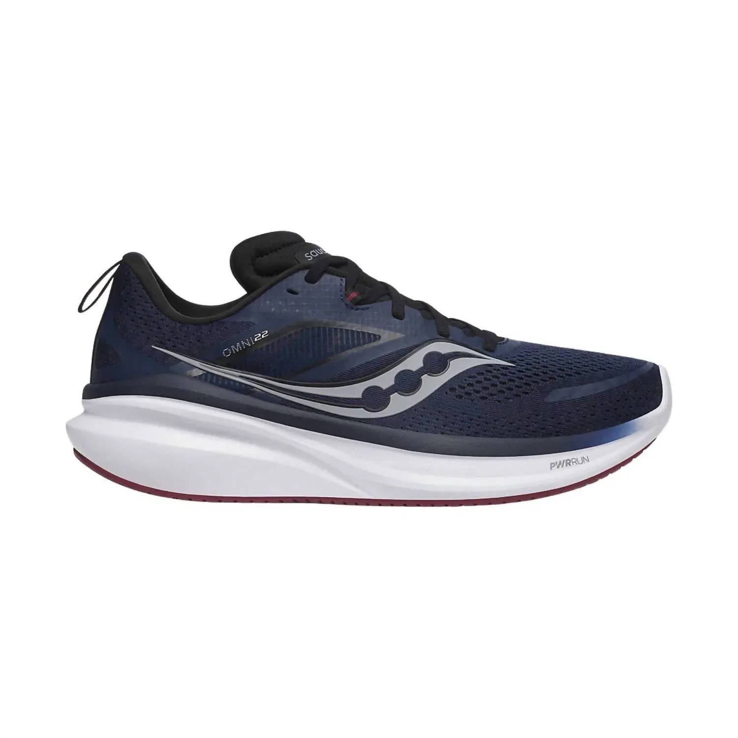 SAUCONY Мужские беговые кроссовки Omni 22, темно-синие/смородиновые