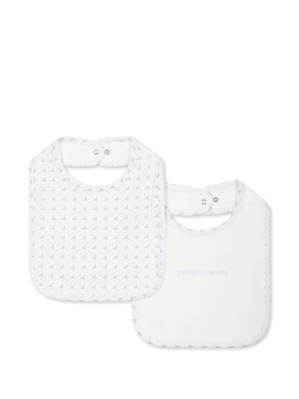 

Комплект из двух нагрудников с логотипом Emporio Armani Kids, белый