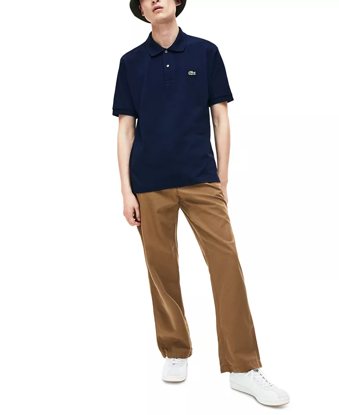Мужская классическая короткорукавная поло L.12.12 из пике Lacoste, синий — фото 2