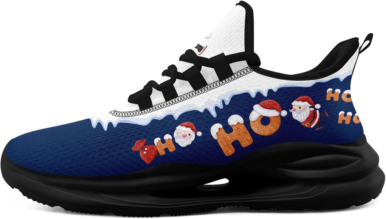

Рождественские кроссовки для мужчин и женщин, легкие спортивные с сеткой, праздничная обувь для тренировок, зала и тенниса Onegam, белый/черный/синий