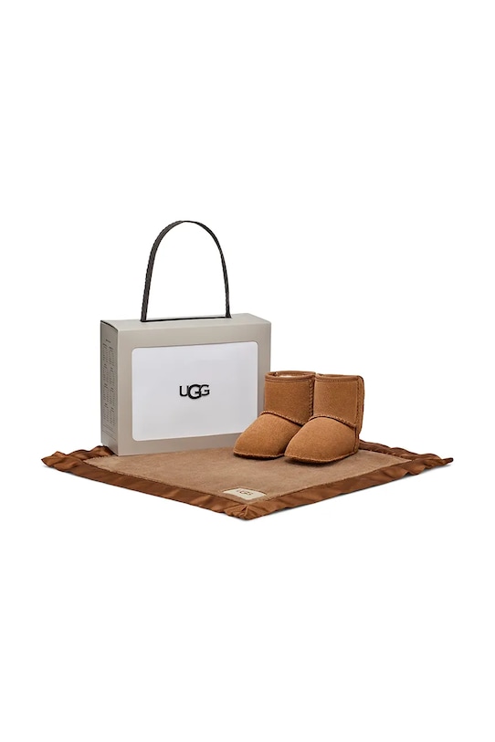 

Замшевые детские ботинки Classic and Lovey Ugg, коричневый
