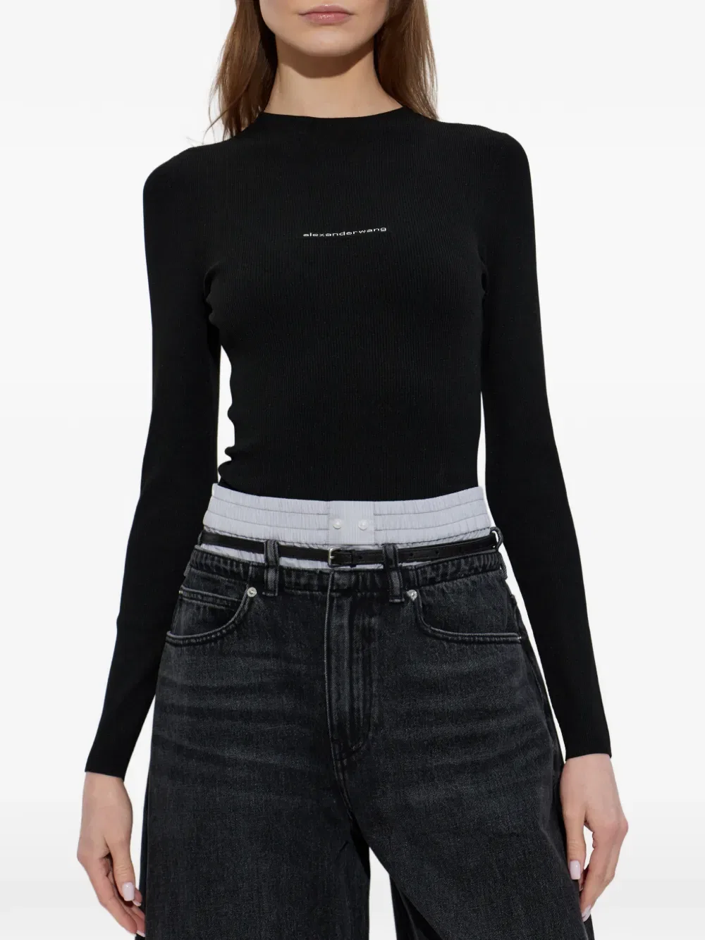 Футболка с длинными рукавами Alexander Wang, черный — фото 3