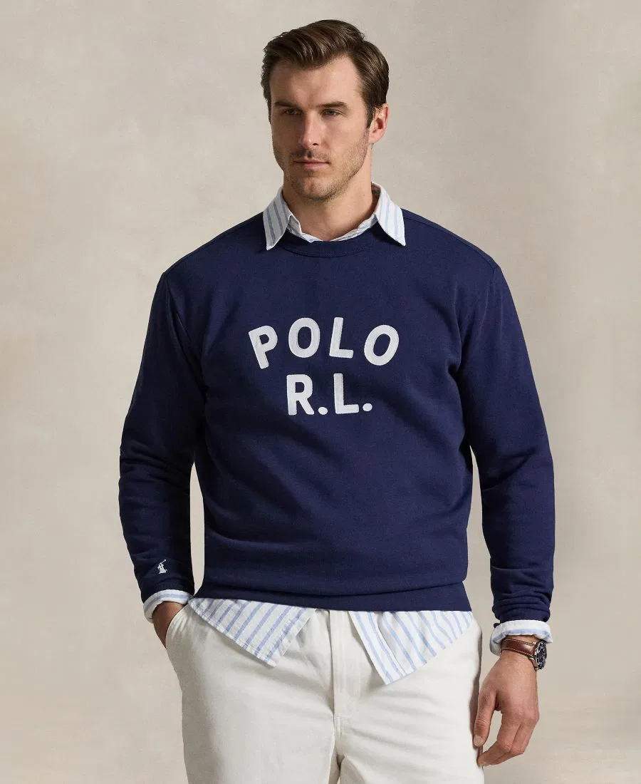 Мужская флисовая толстовка больших размеров с логотипом Polo Ralph Lauren, Newport Navy
