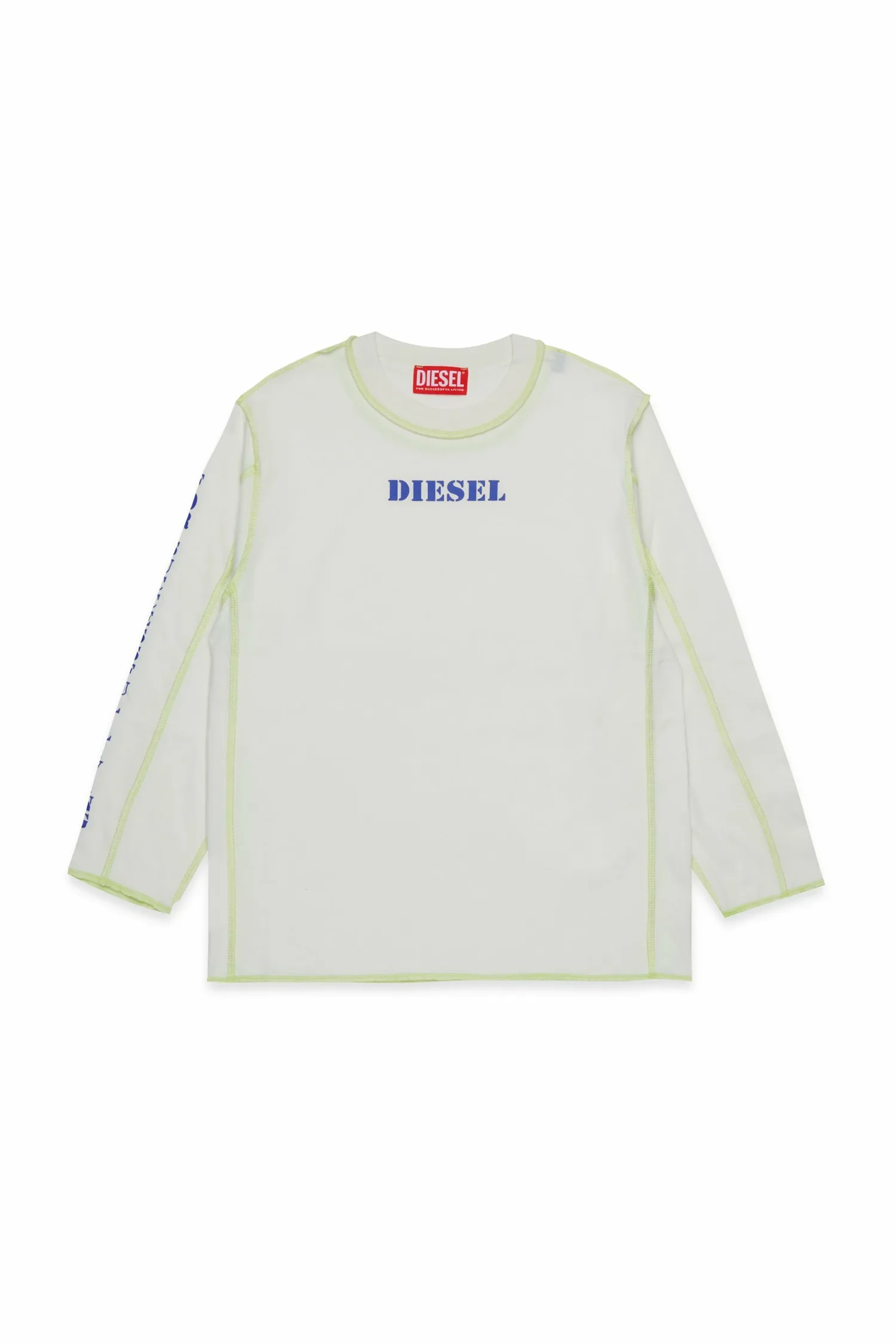 Детская футболка с длинным рукавом TCRAORLS Diesel, off white