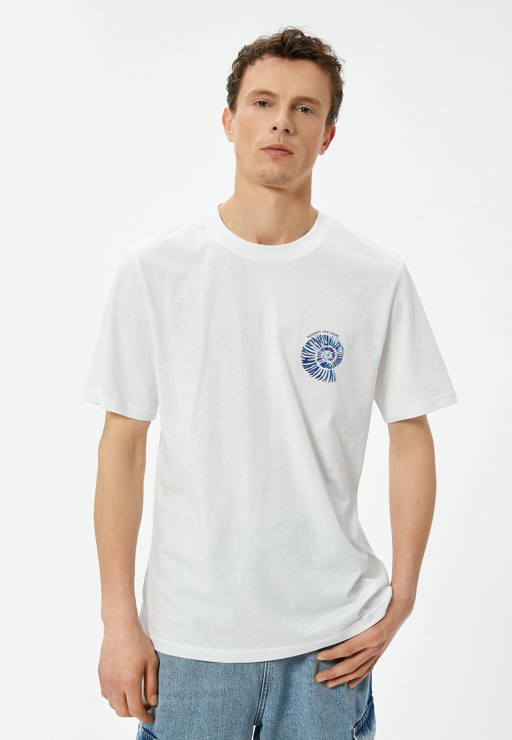 

Футболка с принтом Koton, белый