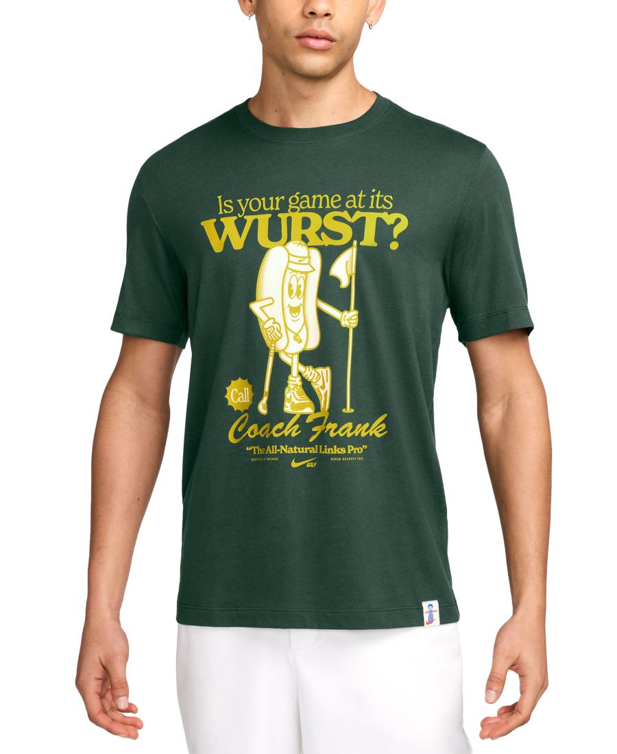 

Мужская футболка для гольфа с коротким рукавом и графическим принтом Nike, Fir
