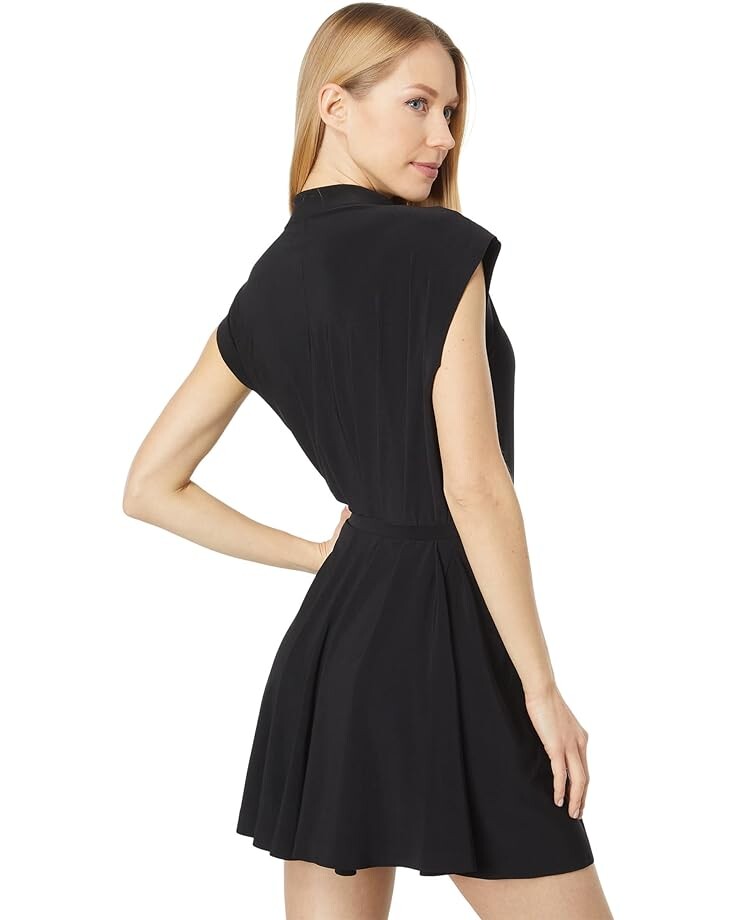 

Платье Norma Kamali Sleeveless Boyfriend Shirt A-Line Dress Mini, черный