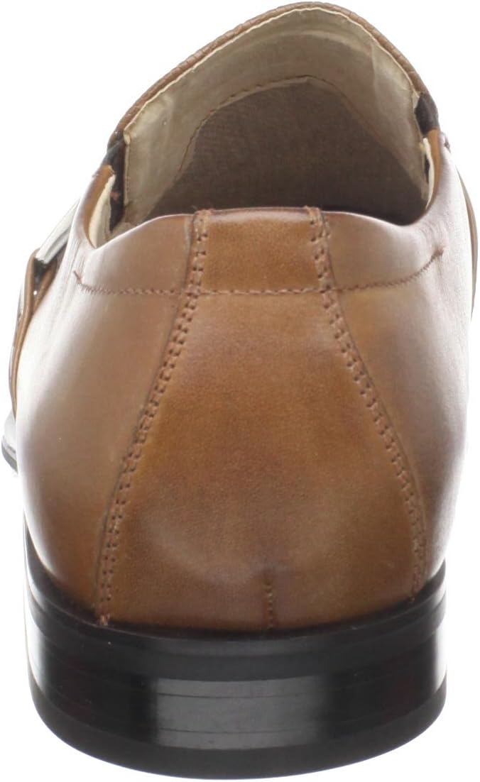 Мужские лоферы STACY ADAMS Beau Moc Toe с пряжкой без шнуровки, Cognac — фото 3