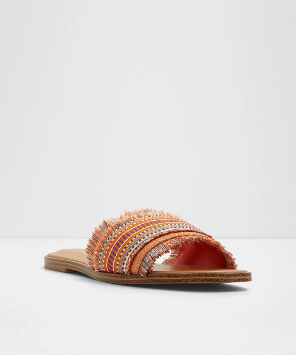 Женские босоножки на плоской подошве с круглым носком Aldo, мультиколор — фото 4