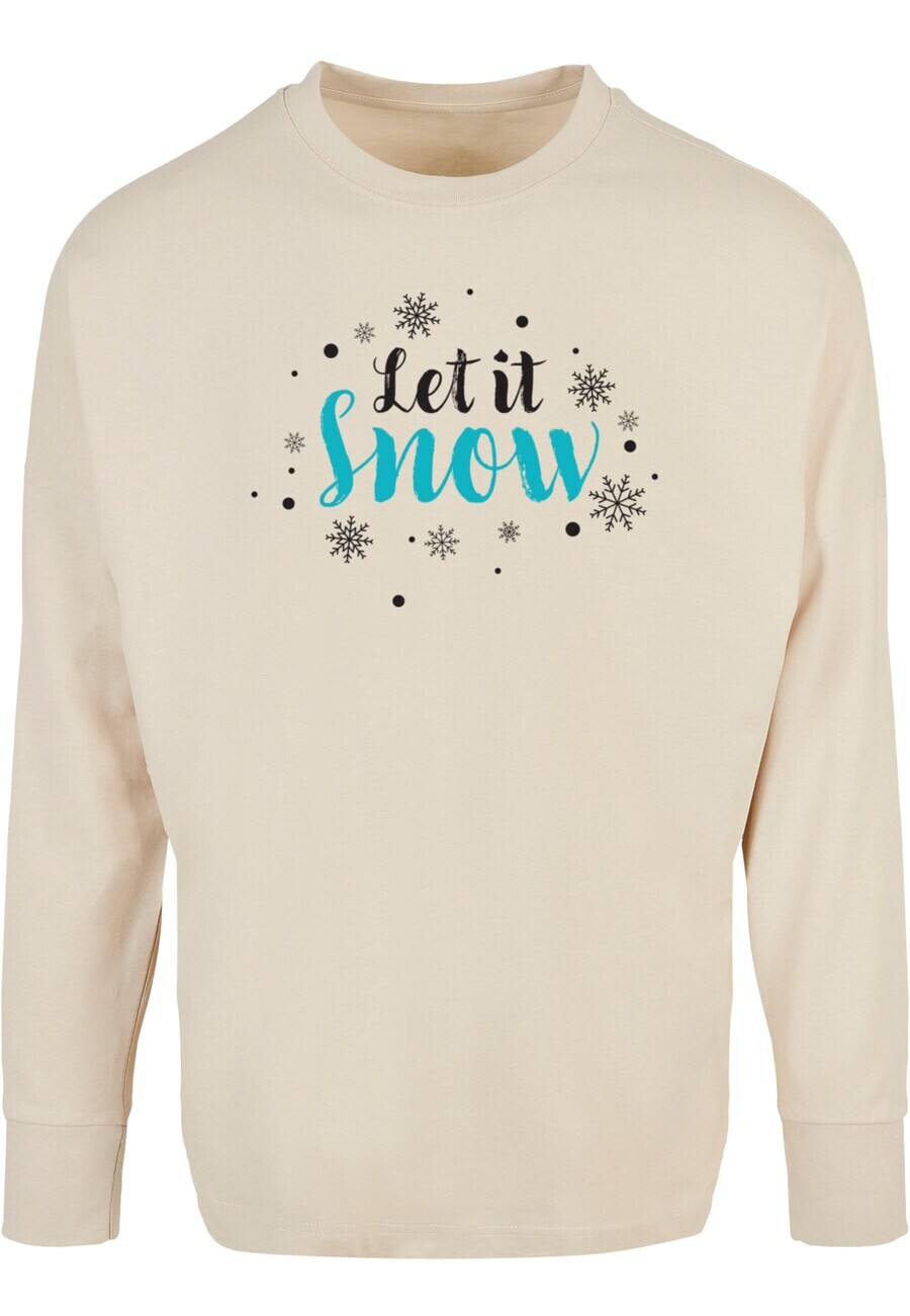 

Лонгслив Merchcode LET IT SNOW, песочный
