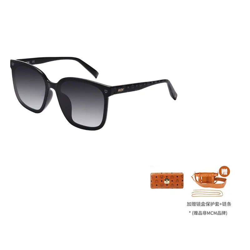 

MCM Пластиковая оправа квадратные солнцезащитные очки унисекс, Black