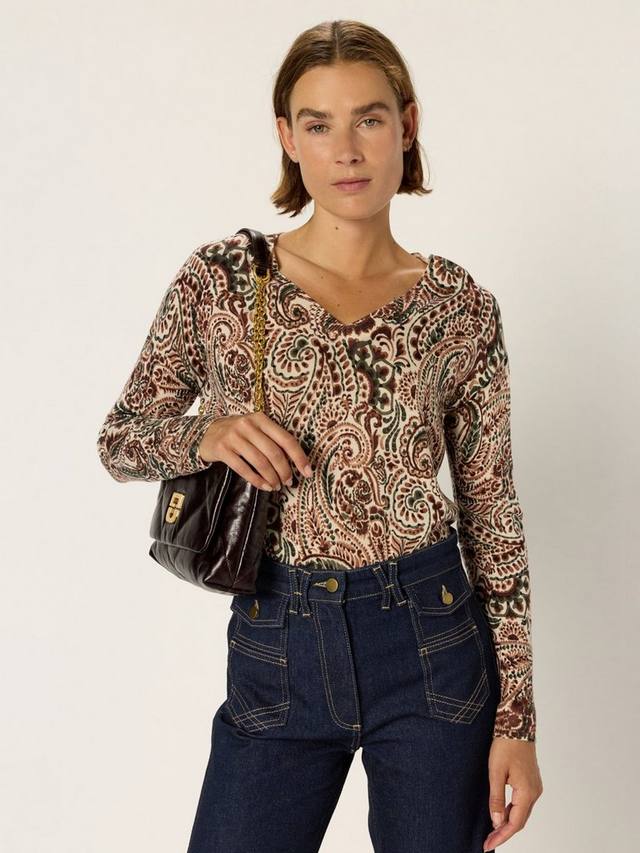 

Emme Paisley шерстяной вязаный джемпер Gerard Darel, Natural