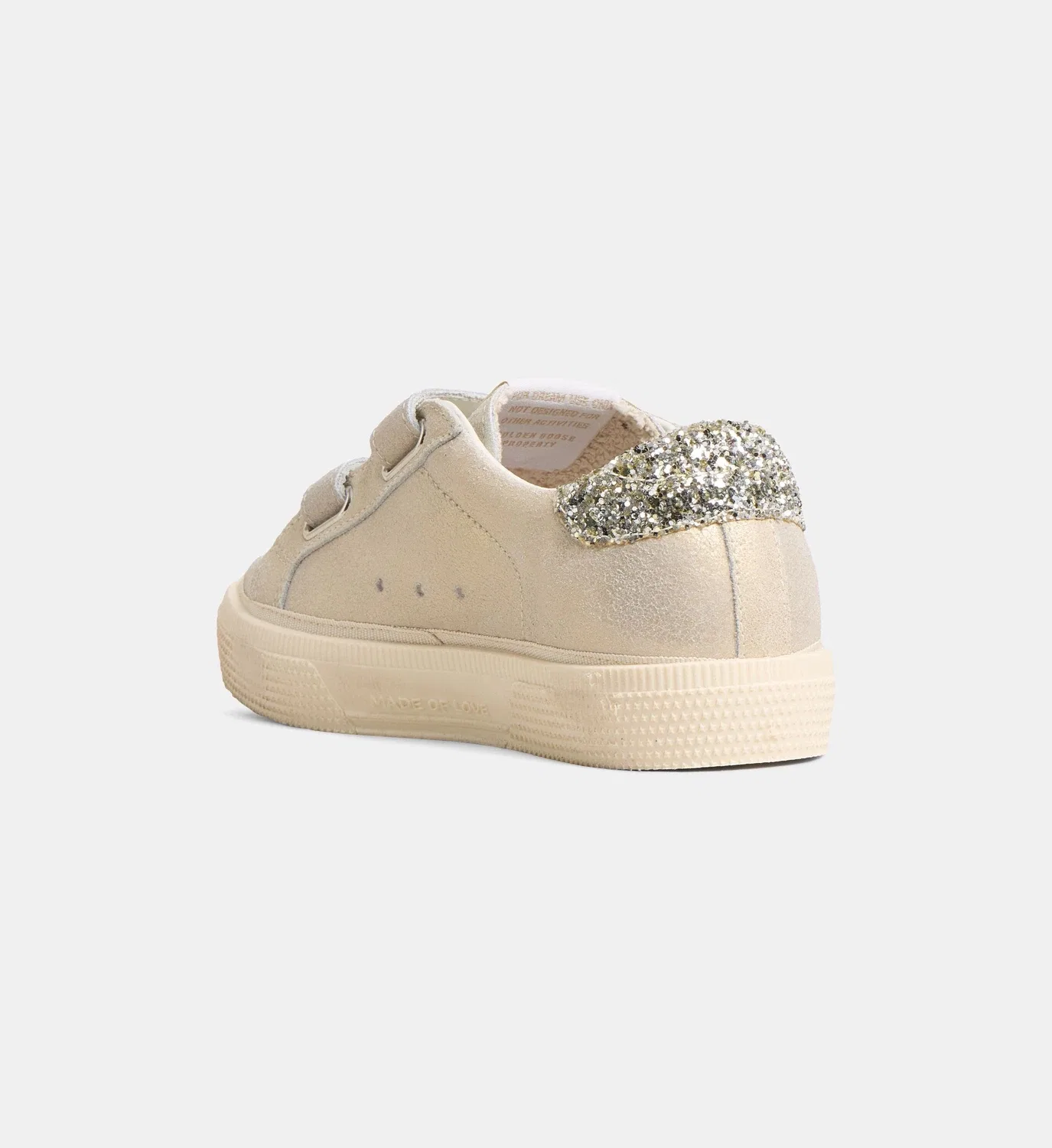 Низкие кроссовки May School из коровьей кожи с блестками Golden Goose, серебряный — фото 3
