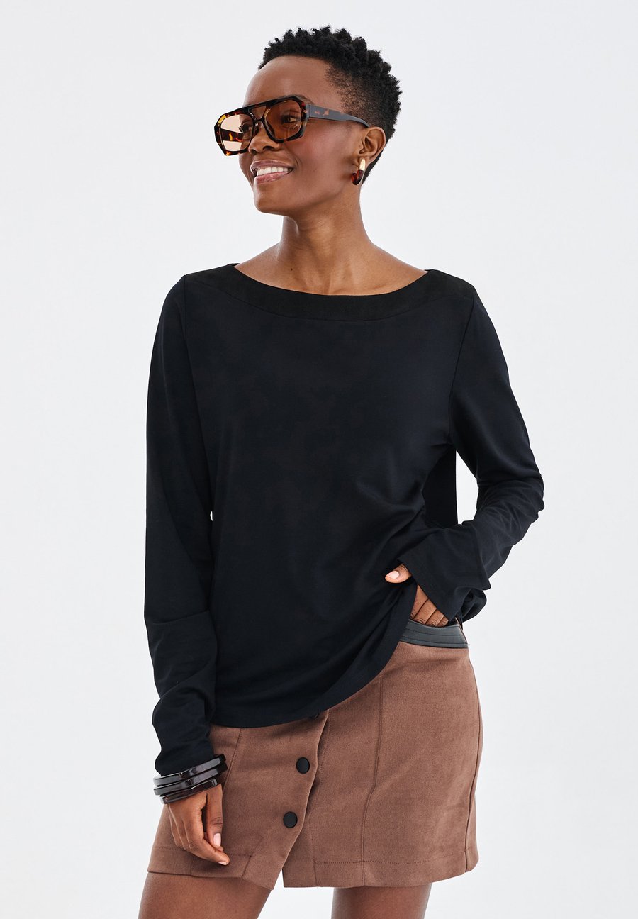 

Топ blue shadow Long sleeved top, Black