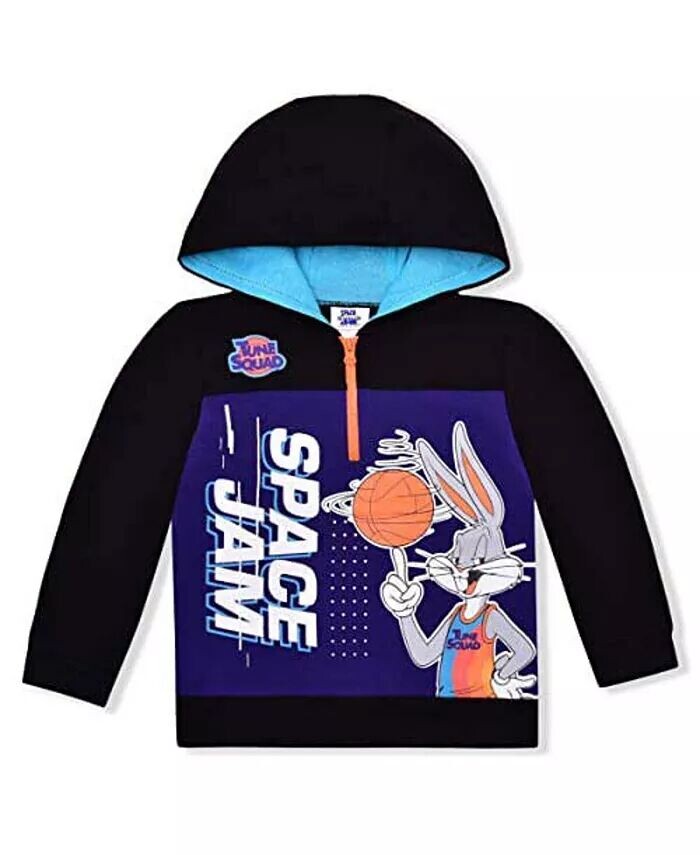 

Черный пуловер с капюшоном и рисунком Space Jam для малышей Children'S Apparel Network