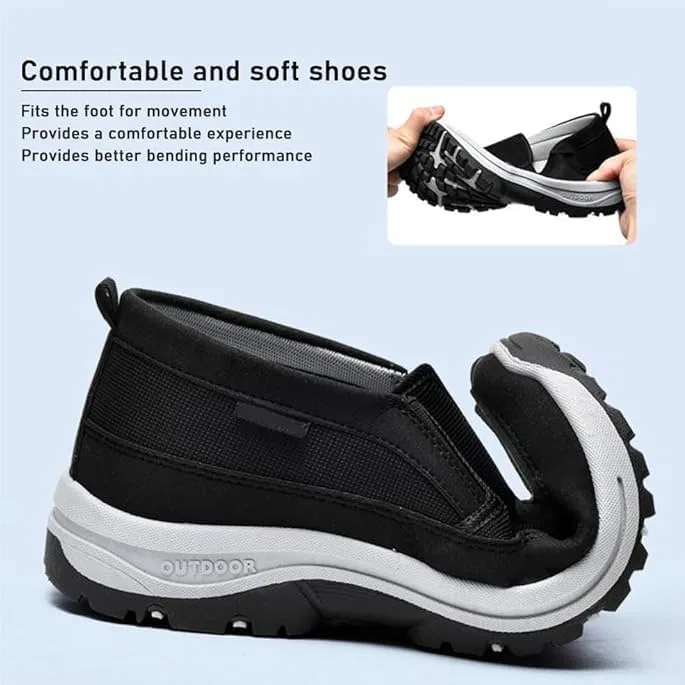 Лоферы мужские ортопедические, Mesh Breathable, Non-Slip Rubber Sole, Black — фото 3