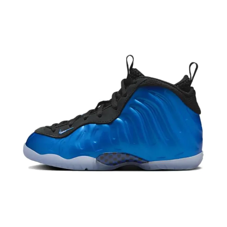 Nike Детские баскетбольные кроссовки Little Posite One Mid top синие для детей 3-7 лет