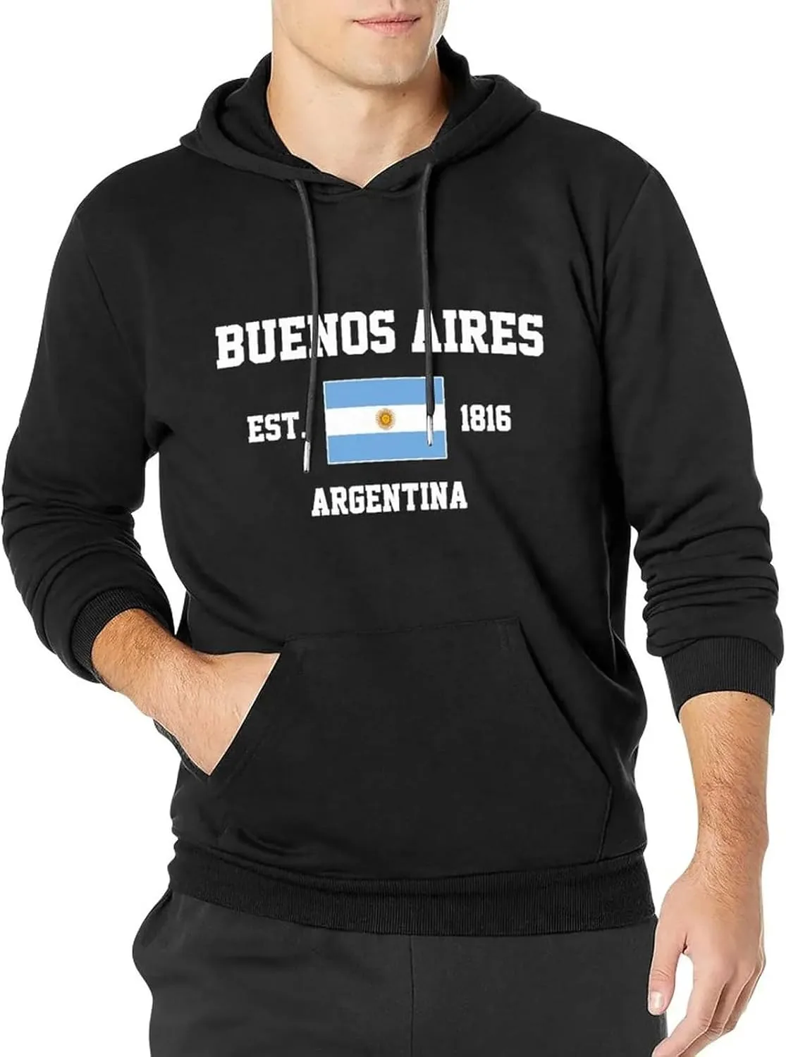 

Классический худи унисекс, уличный свитер Est.1816, хлопковый, мягкий и уютный TIOYREVENO