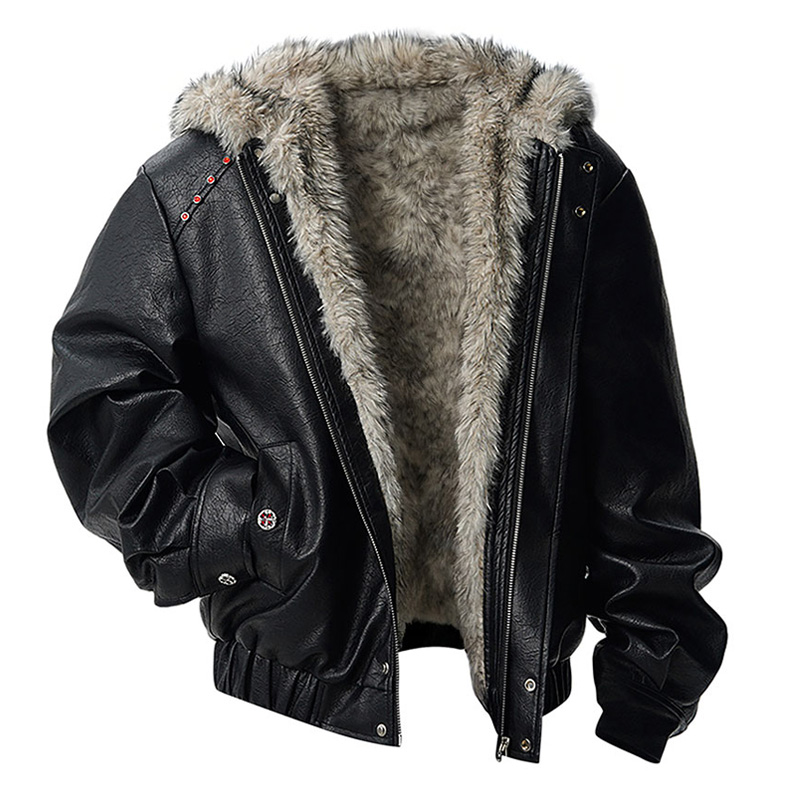 

ZIAREL Пуховик Unisex Black Hooded Thickened