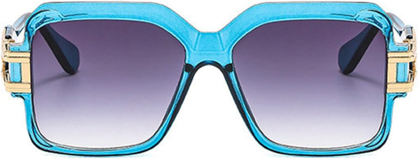 

Willochra Большие квадратные солнцезащитные очки для женщин, роскошные винтажные дизайнерские очки с защитой от УФ-излучения UV400, толстая оправа, женские солнцезащитные очки-маски F27, Blue