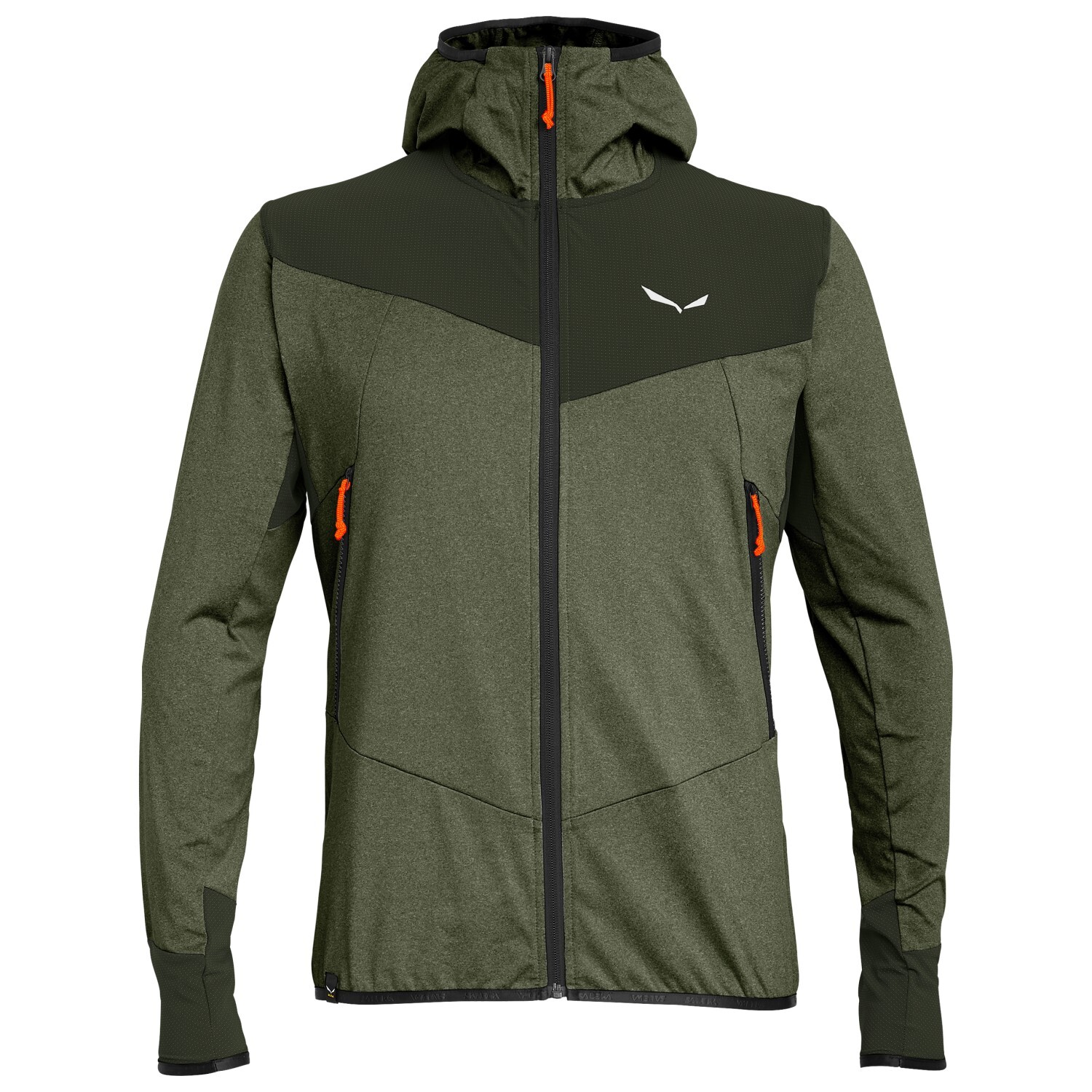 

Флисовая жилетка Salewa Agner Hybrid Polarlite Durastretch Fullzip Hoody, цвет Dark Olive Melange/0910