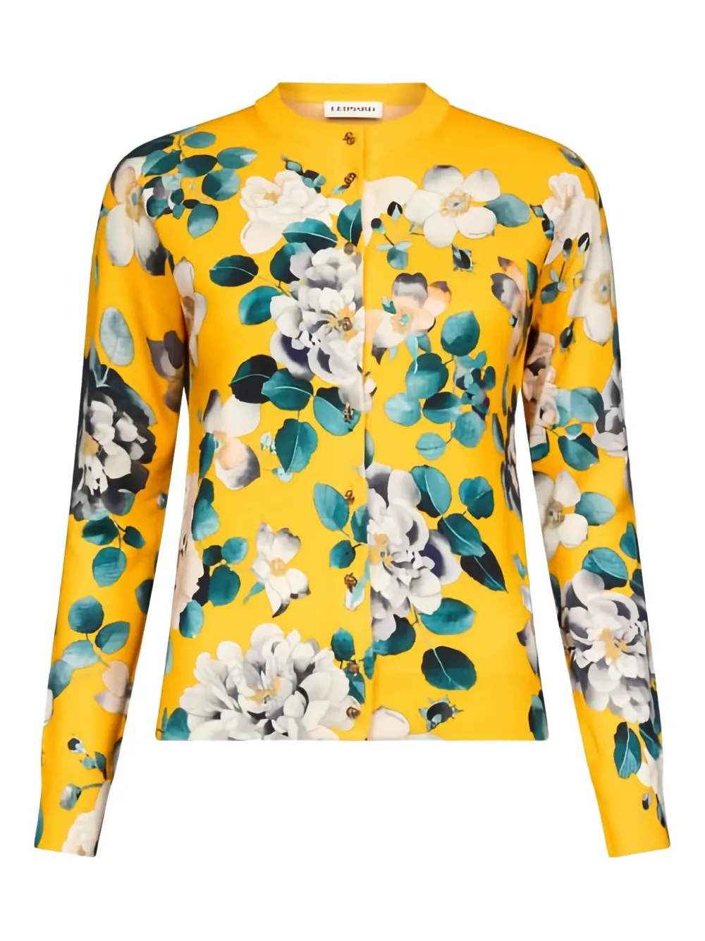 

Кардиган с цветочным узором Orlando Leonard, желтый