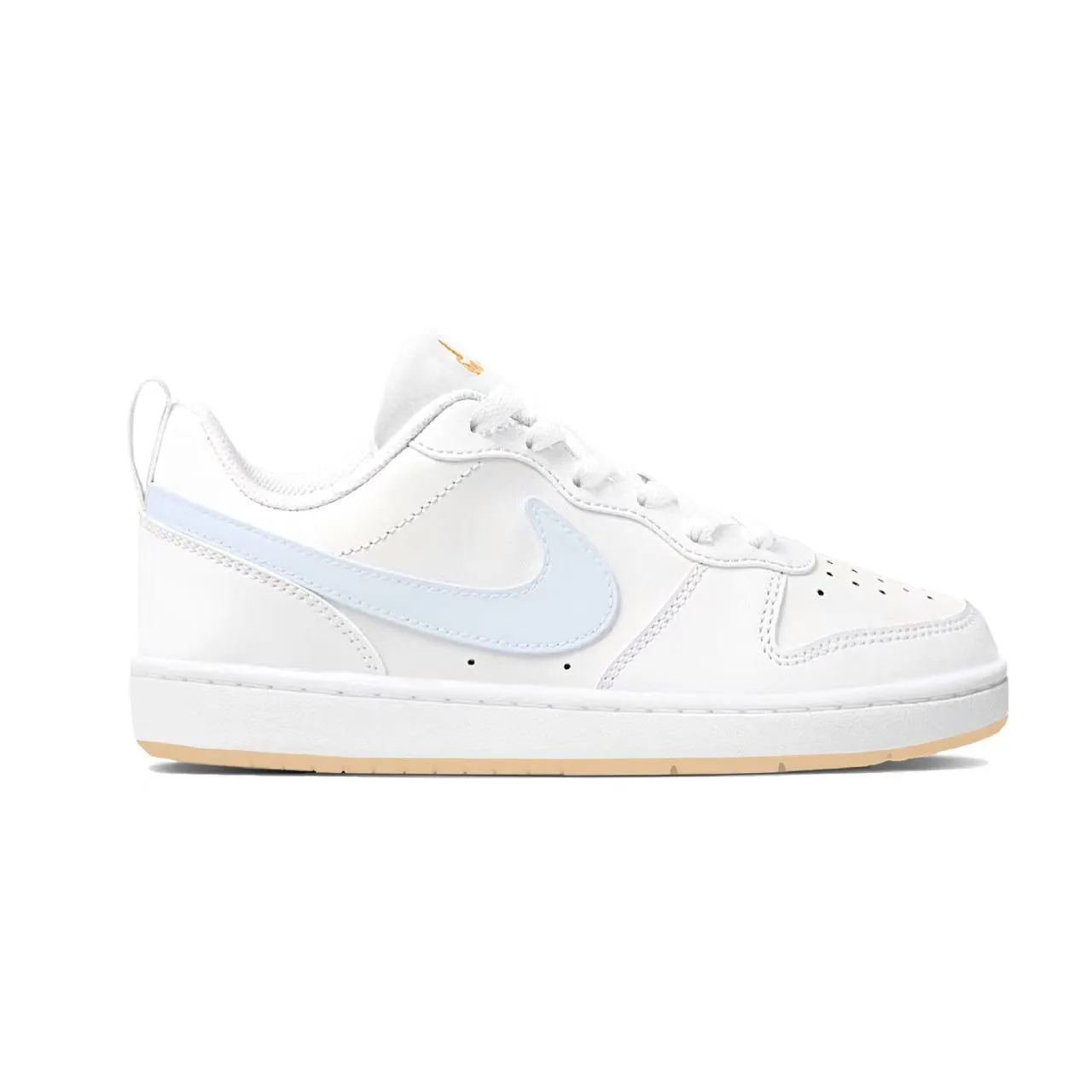 Nike Кроссовки для скейтбординга court borough firework milk frother slip resistant abrasion resistant low top детские бело-синие — фото 4