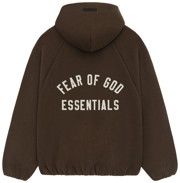 Куртка Fear of God Essentials Brushed Hooded Bomber Jacket 'Brown', коричневый — фото 2