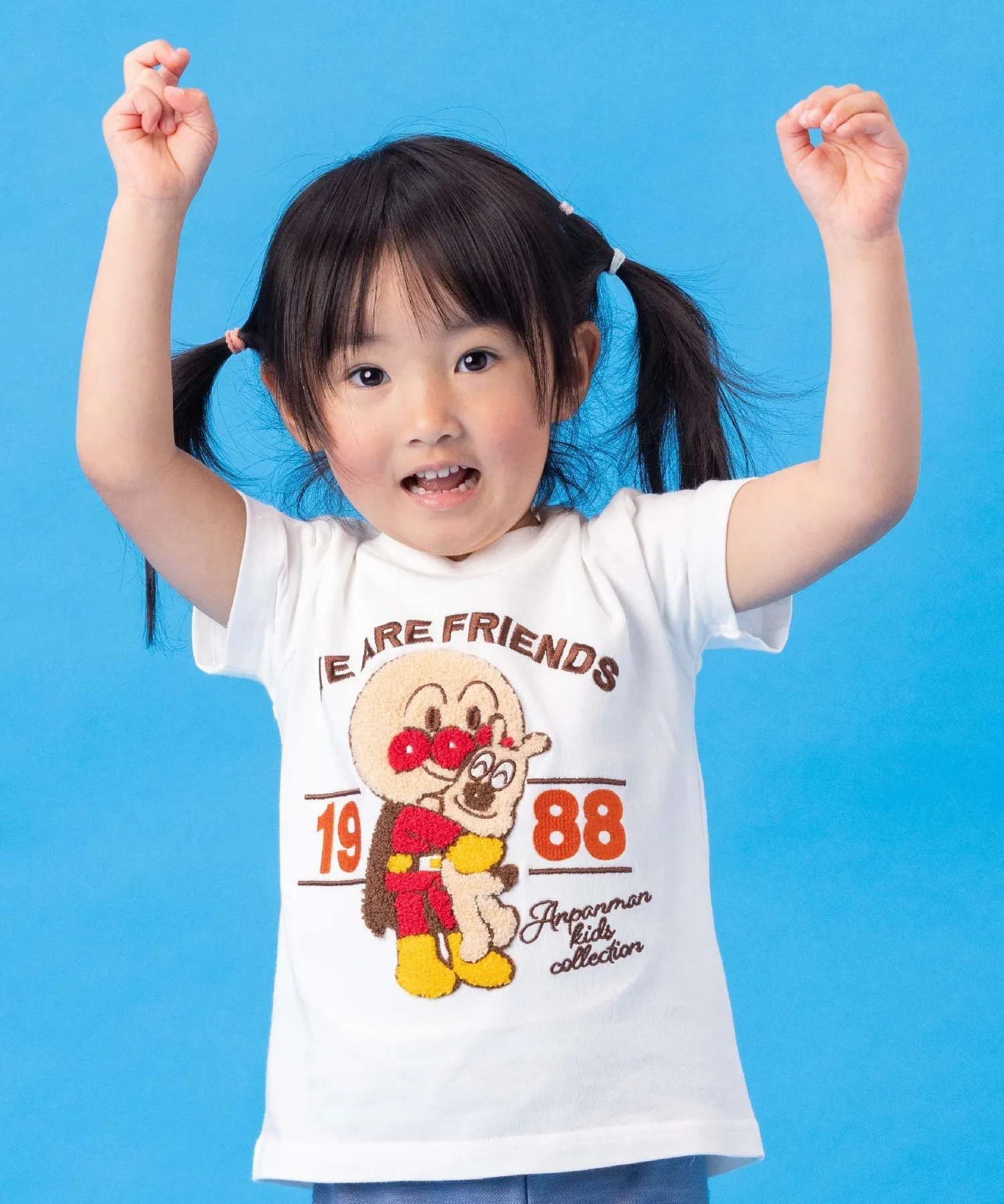 Детская коллекция ANPANMAN / Футболка с вышивкой Sagara (K)HUG Anpanman Kids Collection, Off-white